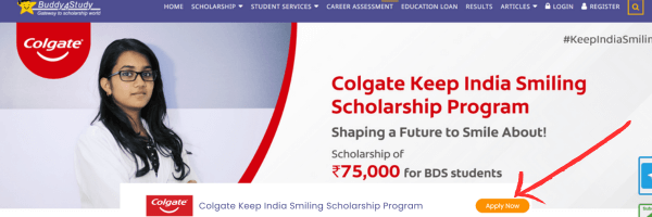 Step 1 - Application Process Colgate Keep India Smiling Scholarship Program